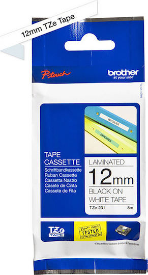 Brother P-touch Ταινία Ετικετογράφου σε Μαύρο Χρώμα - Image 1