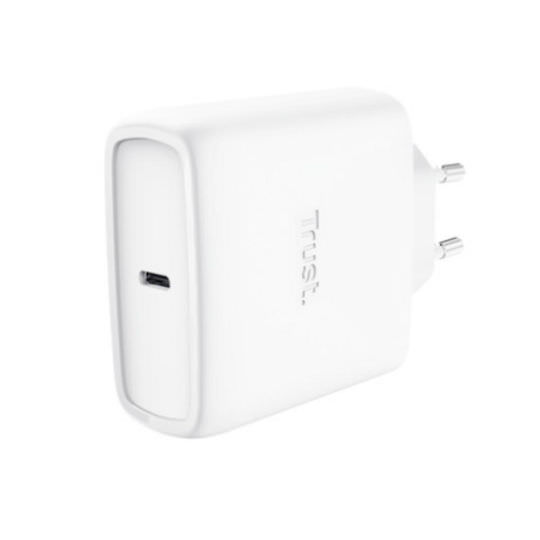 Trust Φορτιστής Χωρίς Καλώδιο GaN με Θύρα USB-C 65W Λευκός (Maxo) - Image 1