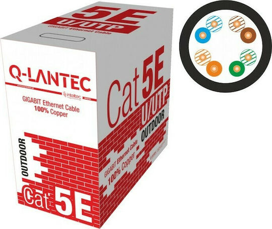 Q-LANTEC KIU5OUTS305Q networking cable 305 m Cat5e U/UTP (UTP) Black - Image 1
