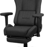 Aerocool ROYALASHBK Premium Ergonomic Gaming Chair Legrests Aeroweave Technology Black