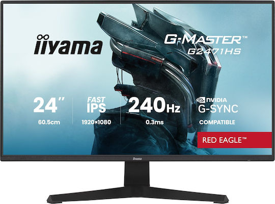 xlarge_20251126135731_iiyama_g_master_red_eagle_ips_hdr_monitor_23_8_fhd_1920by1080_240hz.jpeg iiyama G-MASTER G2471HS-B1 computer monitor 60.5 cm (23.8 ) 1920 x 1080 pixels Full HD Black - Image 1