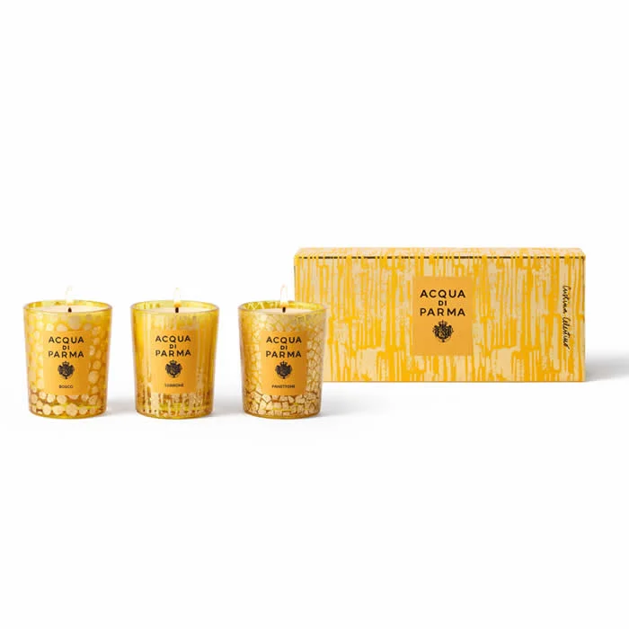 8028713829680.webp Acqua Di Parma Holiday Candle Trio 3x70g - Image 1