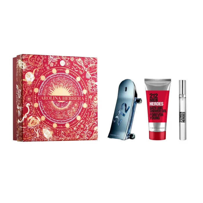8411061074831.webp Carolina Herrera 212 Heroes Eau De Toilette Spray 90ml Set 3 Pieces - Image 1