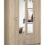 Topeshop ROMANA 160 SON bedroom wardrobe/closet 11 shelves 4 door(s) Oak