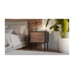 Bedside Tables Cortina Wooden Black 2 Pieces 45x40x51cm