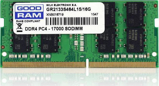 xlarge_20191125170545_goodram_16gb_ddr4_2666mhz_gr2666s464l19_16g.jpeg GOODRAM SO-DIMM DDR4 16GB 2666MHz CL19 - Image 1