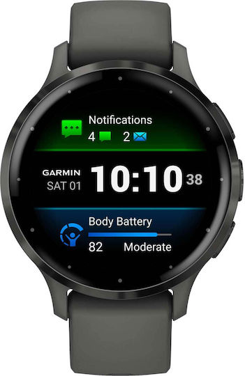 xlarge_20230919171410_garmin_venu_3s_41mm_adiavrocho_smartwatch_me_palmografo_silver_stainless_steel_bezel_with_powder_grey_case_and_silicone_band.jpeg Garmin Venu 3S 3.05 cm (1.2 ) AMOLED 41 mm Digital 390 x 390 pixels Touchscreen Grey Wi-Fi GPS (satellite) - Image 1