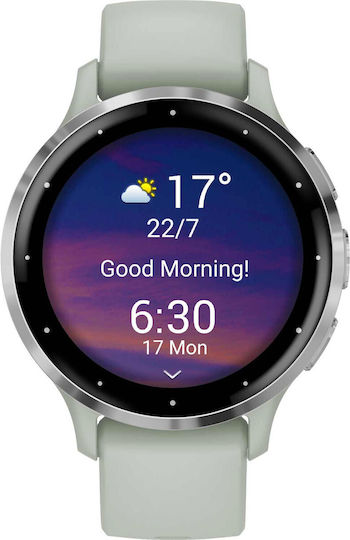 Garmin Venu 3S 3.05 cm (1.2 ) AMOLED 41 mm Digital 390 x 390 pixels Touchscreen Grey  Silver Wi-Fi GPS (satellite) - Image 1