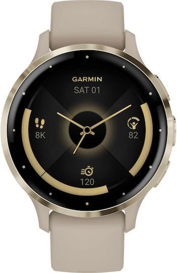 xlarge_20230919173024_garmin_venu_3s_41mm_adiavrocho_smartwatch_me_palmografo_soft_gold_stainless_steel_bezel_with_french_gray_case_and_silicone_band.jpeg Garmin Venu 3S 3.05 cm (1.2 ) AMOLED 41 mm Digital 390 x 390 pixels Touchscreen Gold Grey Wi-Fi GPS (satellite) - Image 1