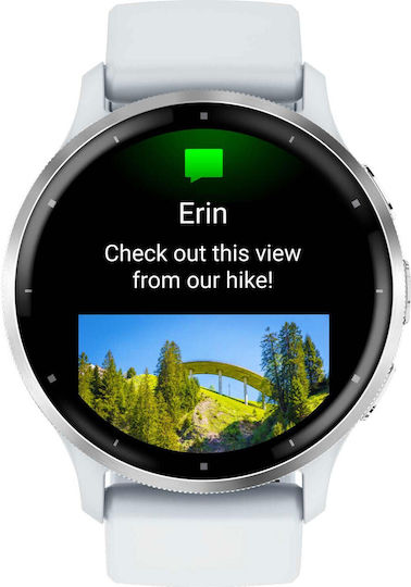 Garmin Venu 3 3.56 cm (1.4 ) AMOLED 45 mm Digital 454 x 454 pixels Touchscreen Silver  White Wi-Fi GPS (satellite) - Image 1