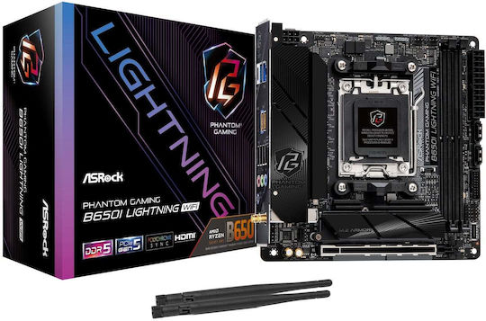 xlarge_20231012151409_asrock_b650i_lightning_wifi_motherboard_mini_itx_me_amd_am5_socket.jpeg ASRock B650I Lightning WiFi Motherboard Mini ITX with AMD AM5 Socket - Image 1