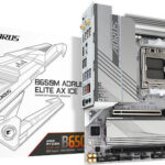 GIGABYTE B650M AORUS ELITE AX ICE Motherboard - AMD Ryzen 9000 Series CPUs  12+2+2 Phases VRM  up to 8000MHz DDR5 (OC)  1xPCIe 5.0 + 1xPCIe 4.0 M.2  2.5GbE LAN  WIFI 6E  USB 3.2 Gen 2x2