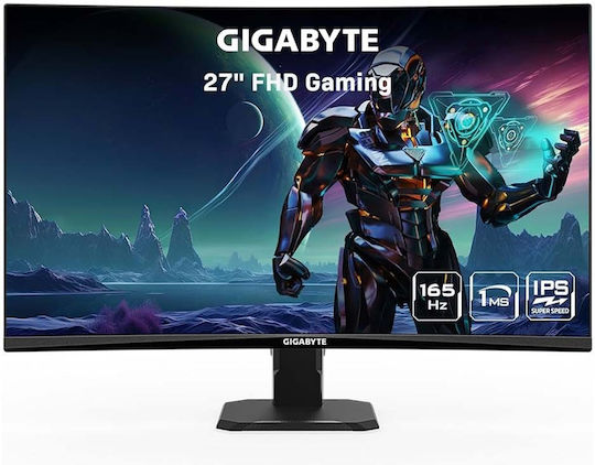 xlarge_20231219142617_gigabyte_gs27fc_va_curved_gaming_monitor_27_fhd_1920by1080_165hz.jpeg Gigabyte GS27FC computer monitor 68.6 cm (27 ) 1920 x 1080 pixels Full HD LCD Black - Image 1