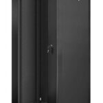 Lanberg wall-mounted installation rack cabinet 19'' 27U 600x600mm black (glass door)