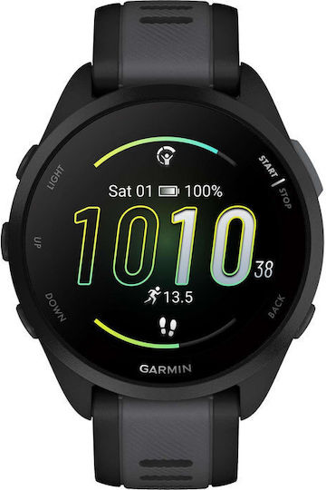 Garmin Forerunner 165 3.05 cm (1.2 ) AMOLED 43 mm Digital 390 x 390 pixels Touchscreen Black GPS (satellite) - Image 1