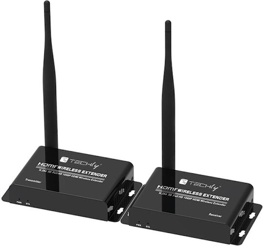 xlarge_20240320165756_techly_hdmi_extender_idata_hdmi_wl55_8059018365634.jpeg Techly IDATA HDMI-WL55 AV extender AV transmitter & receiver Black - Image 1