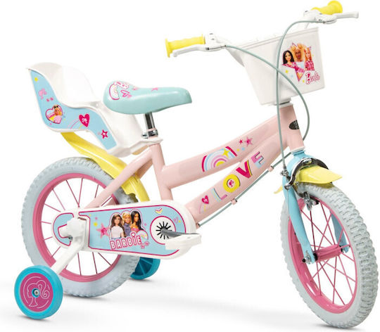 xlarge_20240418183459_toimsa_toimsa_14_paidiko_podilato_polis_roz.jpeg Children's bicycle 14 Barbie Toimsa 1465 Pink - Image 1