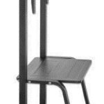 Manhattan TV & Monitor Mount  Trolley Stand  1 screen  Screen Sizes: 37-100   Black  VESA 200x200 to 800x600mm  Max 150kg  Shelf and Base for Laptop or AV device  Height-adjustable to four levels: 862  916  970 and 1024mm  LFD  Lifetime Warranty