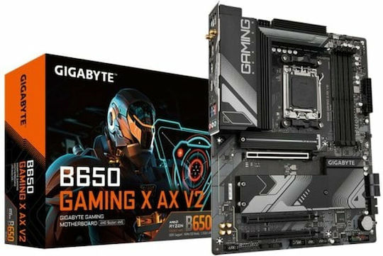 GIGABYTE B650 GAMING X AX V2 Motherboard - AMD Ryzen 9000 Series CPUs  8+2+2 Phases VRM  up to 8000MHz DDR5 (OC)  1xPCIe 5.0 + 2xPCIe 4.0 M.2  2.5GbE LAN  WIFI 6E  USB 3.2 Gen 2 - Image 1
