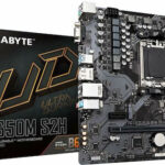 GIGABYTE B650M S2H Motherboard - AMD Ryzen 9000 Series CPUs  5+2+2 Phases VRM  up to 6400MHz DDR5 (OC)  1xPCIe 4.0 M.2  GbE LAN  USB 3.2 Gen 1