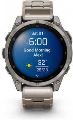 Garmin Fenix 8 3.56 cm (1.4 ) AMOLED 47 mm Digital 454 x 454 pixels Touchscreen Titanium Wi-Fi GPS (satellite) - Image 1