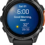 Garmin Fenix 8 3.56 cm (1.4 ) AMOLED 47 mm Digital 454 x 454 pixels Touchscreen Black Wi-Fi GPS (satellite)
