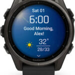 Garmin fenix 8 3.3 cm (1.3 ) AMOLED 43 mm Digital 416 x 416 pixels Touchscreen Black Wi-Fi GPS (satellite)