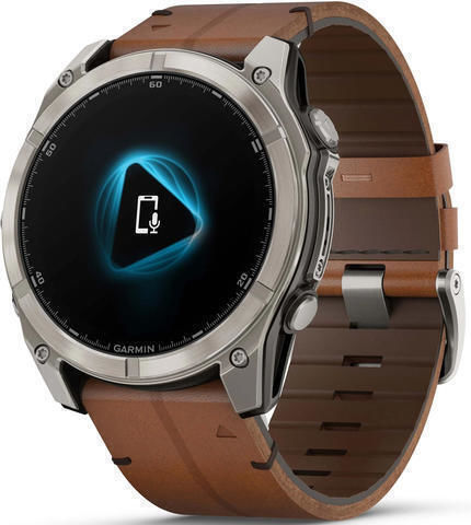 xlarge_20240903110758_garmin_fenix_8_titanium_51mm_adiavrocho_smartwatch_me_palmografo_sapphire_titanium_with_chestnut_leather_band.jpeg Garmin Fenix 8 3.56 cm (1.4 ) AMOLED 51 mm Digital 454 x 454 pixels Touchscreen Titanium Wi-Fi GPS (satellite) - Image 1