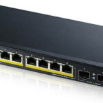 Zyxel GS1900-10HP Managed L2 PoE+ Switch with 8 Gigabit (1Gbps) Ethernet Ports and 2 SFP Ports