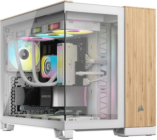 xlarge_20241106102305_corsair_2500x_gaming_micro_tower_kouti_ypologisti_me_plaino_parathyro_white_bamboo_wood.jpeg Corsair 2500X Gaming Micro Tower Computer Case with Side Window White Bamboo Wood - Image 1