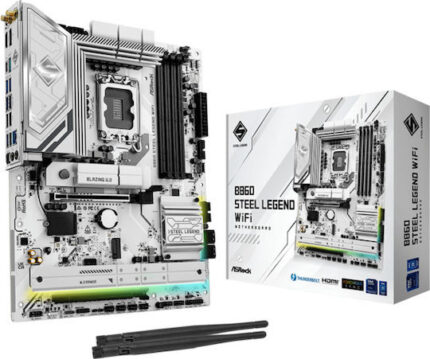 ASRock B860 Steel Legend WIFI Motherboard ATX with Intel 1851 Socket