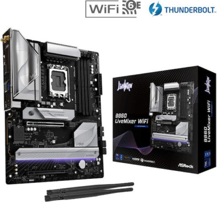 ASRock B860 LiveMixer WIFI Motherboard ATX with Intel 1851 Socket