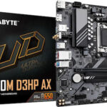 GIGABYTE B650M D3HP AX Motherboard - AMD Ryzen 9000 Series CPUs  5+2+2 Phases VRM  up to 8000MHz DDR5 (OC)  2xPCIe 4.0 M.2  WIFI 6E  2.5GbE LAN  USB 3.2 Gen 1