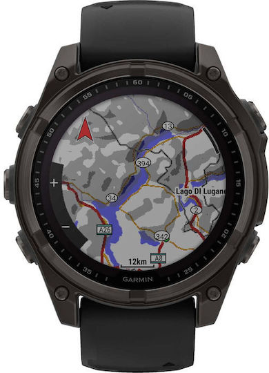 xlarge_20250218125555_garmin_fenix_8_solar_titanium_47mm_adiavrocho_smartwatch_me_palmografo_sapphire_carbon_grey_dlc_titanium_with_black_pebble_grey_silicone_band.jpeg Garmin fenix 8 3.3 cm (1.3 ) 47 mm Digital 260 x 260 pixels Touchscreen Titanium Wi-Fi GPS (satellite) - Image 1
