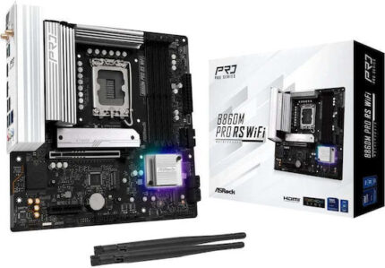 ASRock B860M Pro RS Wi-Fi Motherboard Micro ATX with Intel 1851 Socket