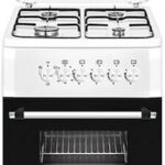 Ravanson KWGE-K550 white gas-electric cooker
