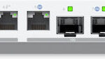 Ubiquiti Uxg-fiber Unifi Dual Wan Gateway Fiber Quad-core 2200mhz 4gb 1x10gbe Wan 1xsfp+ Wan 4x2.5gbe 1xsfp+ Lan 1xpoe-out