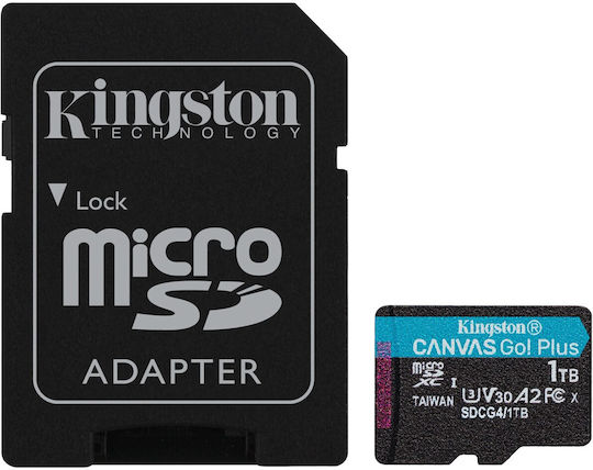 Kingston Canvas Go Plus microSDXC 1TB U3 V30 A2 200MB/s with Adapter - Image 1