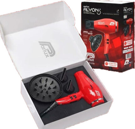 Parlux Hair Dryer Alyon Rojo Lote 4 Piezas
