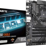 GIGABYTE B550 EAGLE Motherboard - AMD Ryzen 5000 G-Series CPUs  10+3+1 Phases VRM  up to 3200MHz DDR4  1xPCIe 4.0 + 1xPCIe 3.0 M.2  1GbE LAN  USB 3.2 Gen 2