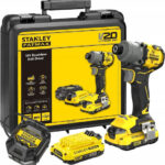 Stanley Brushless Impact Wrench Battery 18V 2x2Ah with Socket 1/4"