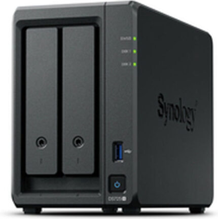 Synology Disk Station DS725+ NAS Tower with 2 slots for HDD/M.2/SSD and 2 Ethernet ports