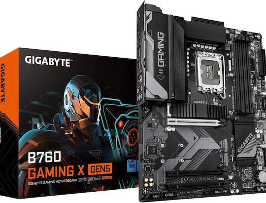 GIGABYTE B760 GAMING X GEN5 Motherboard - Supports 14th Gen. Intel Core CPUs  8+1+1 phases VRM  up to 5600MHz DDR5  3xPCIe 4.0 M.2  2.5 GbE LAN  USB 3.2 Gen 2 - Image 1