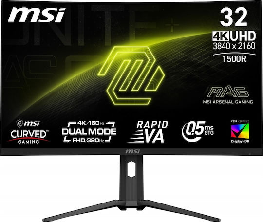 xlarge_20251029151210_msi_mag_321cupdf_va_hdr_curved_gaming_monitor_31_5_4k_3840by2160_160hz_me_chrono_apokrisis_0_5ms_gtg.jpeg MSI MAG 321CUPDF computer monitor 80 cm (31.5 ) 3840 x 2160 pixels 4K Ultra HD LCD Black - Image 1