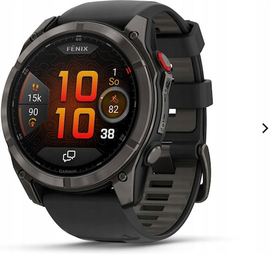 xlarge_20251119141506_garmin_fenix_8_pro_titanium_51mm_adiavrocho_smartwatch_me_esim_kai_palmografo_carbon_gray_dlc_titanium_with_black.jpeg Garmin fenix 8 Pro 3.56 cm (1.4 ) AMOLED 51 mm Digital 454 x 454 pixels Touchscreen Black Grey Titanium Wi-Fi GPS (satellite) - Image 1