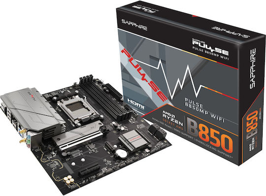 Sapphire Pulse B850M Wifi Motherboard Micro ATX with AMD AM5 Socket - Image 1