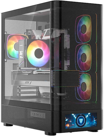 xlarge_20260226150635_modecom_volcano_aq500_gaming_midi_tower_kouti_ypologisti_me_plaino_parathyro_kai_argb_fotismo_mayro.jpeg Modecom Volcano AQ500 Gaming Midi Tower Computer Case with Side Window and ARGB Lighting Black - Image 1