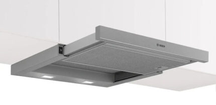 Bosch Serie 2 DFM064W55 cooker hood Semi built-in (pull out) Metallic  Silver 394 m3/h