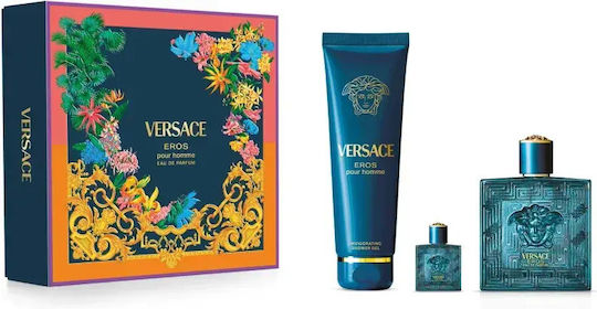 xlarge_20260319132337_versace_eros_gift_set_men.jpeg Versace Eros Edp 100 Gel 150 Edp 5ml - Image 1