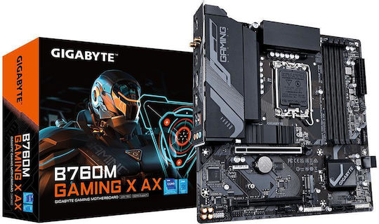 xlarge_20260610154628_gigabyte_b760m_gaming_x_ax_ddr4_rev_1_2_wi_fi_motherboard_micro_atx_me_intel_1700_socket.jpeg GIGABYTE B760M AORUS ELITE WIFI6E GEN5 Motherboard - Supports 14th Gen. Intel Core CPUs 12+1+1 phases VRM up to 5600MHz DDR5 2xPCIe 4.0 M.2 Wi-Fi 6E 2.5 GbE LAN USB 3.2 Gen 2x2 - Image 1